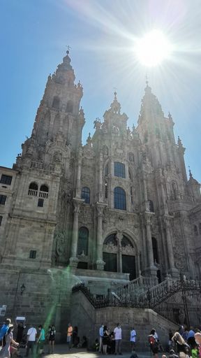 photo of the magnificent Cathedral of Santiago de Compostela in Galicia, Spain - one of the most visited Catholic Shrines in the world.